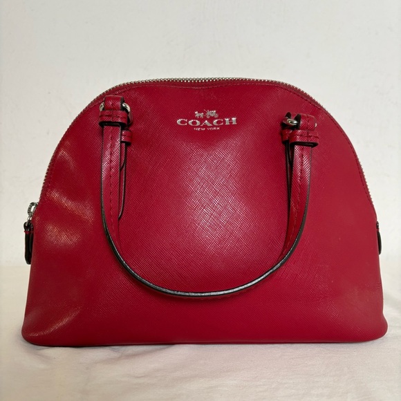 COACH Peyton F32582 Mini Dome Crossbody Bag Red - Picture 15 of 15